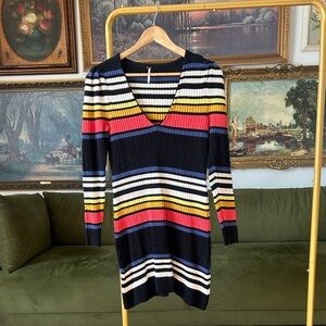 Free People Gidget Stripped Sweater Dress
